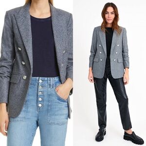 VERONICA BEARD Beacon Wool Dickey Jacket in Denim Sz 8